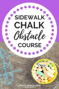 sidewalk chalk obstacle course